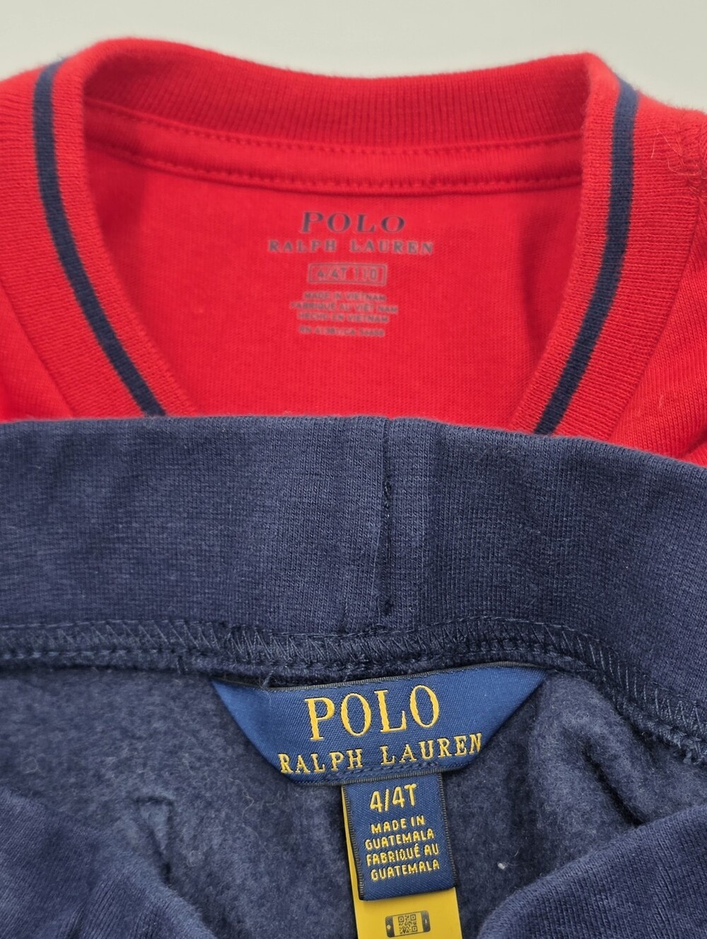 Polo Ralph Lauren boys' tee and patriotic Polo Bear sweatshorts size 4T - Picture 8 of 8